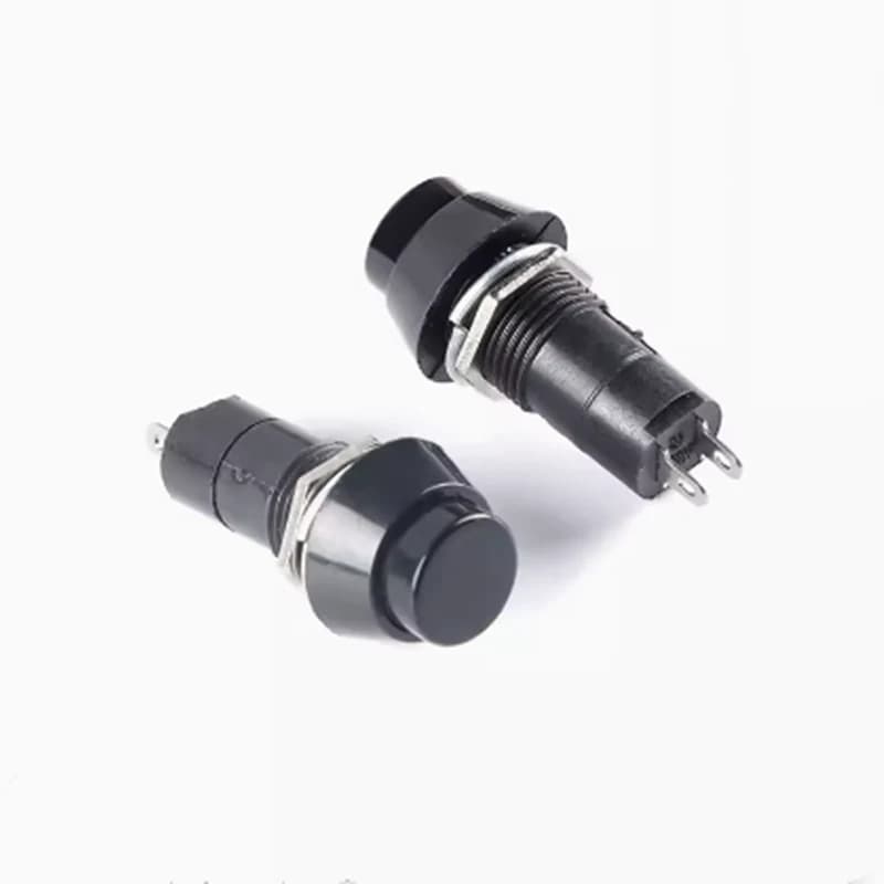 مفتاح زر ضغط بقفل 2 طرف 12 ملم PBS-11B لون أسود. 11329 | Push Button Switch