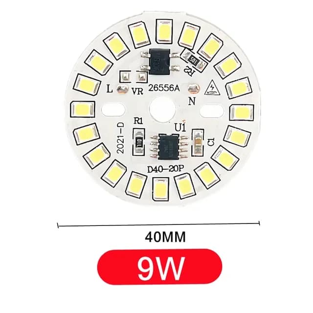 شريحة إضاءة LED لمصباح لمبة AC 220V بقوة 5 واط SMD 2835 حبيبات إضاءة دائرية | LED Chip for Lamp Bulb