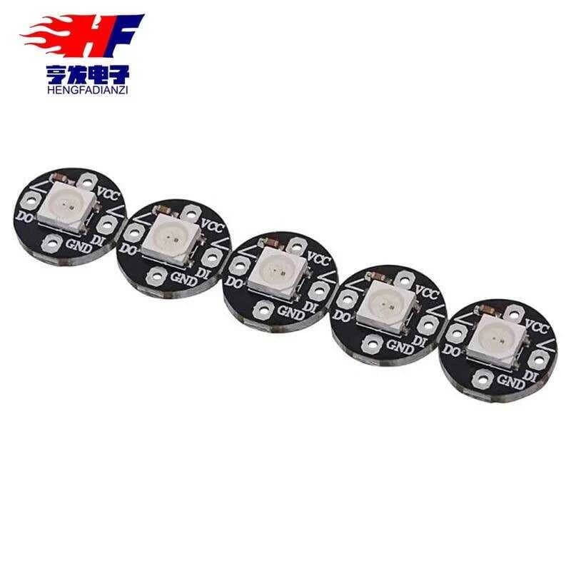 لوحة ليد WS2812B RGB LED Breakout Module 1-Bit Round Intelligent Control Full-Color Drive | LED Breakout Module