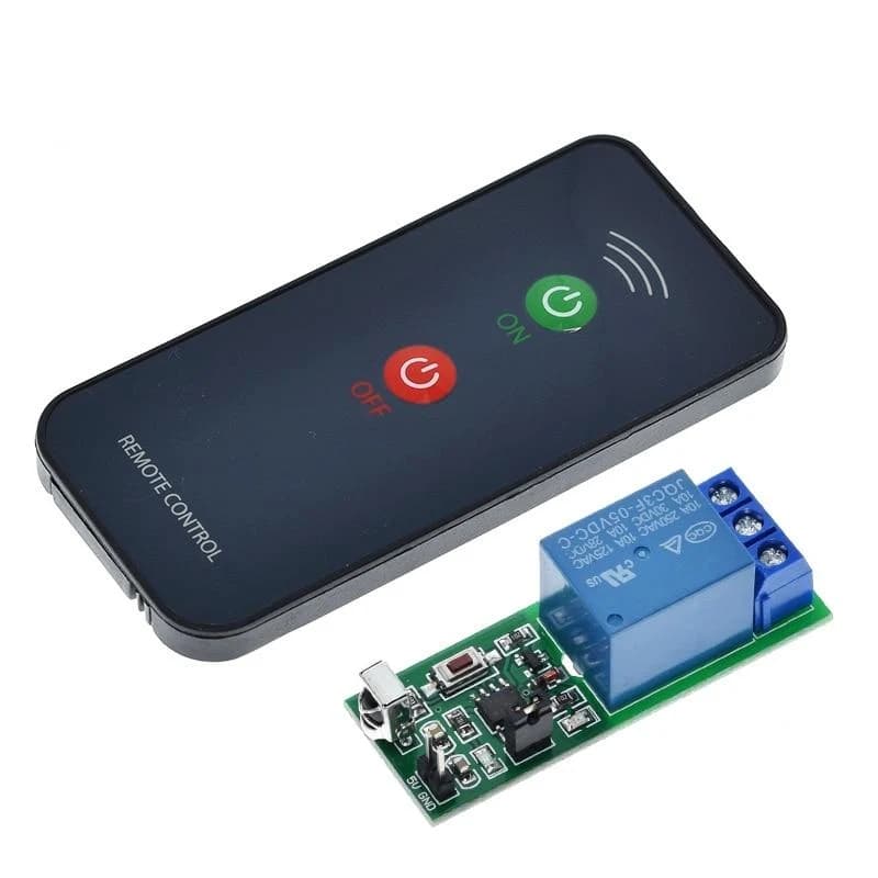وحدة ريلاي استقبال بالأشعة تحت الحمراء 5 فولت مع ريموت كنترول | IR Relay Receiver Module