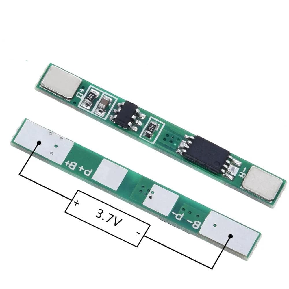 لوحة حماية بطارية ليثيوم 3.7V 1S 18650 بقيمة 2.5A li-ion BMS PCM مع حماية من الشحن الزائد والتفريغ 011168 | Lithium Battery Protection Board