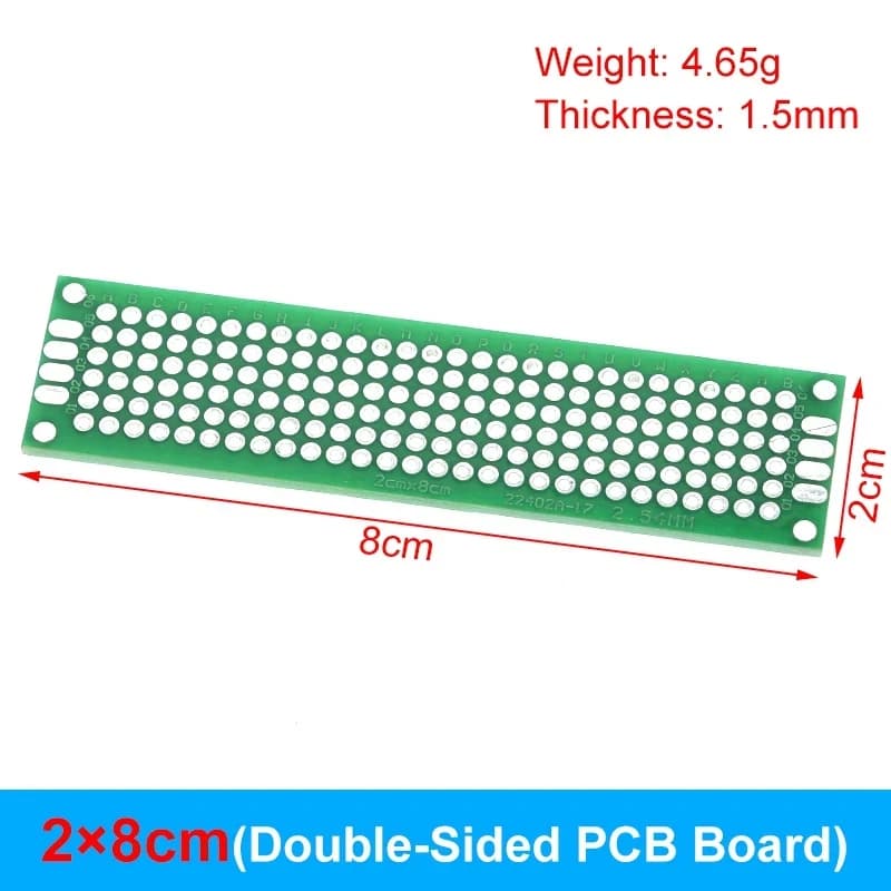 لوحة دوائر مطبوعة نموذجية ذات وجهين 2x8 | 2x8 Prototype PCB Board