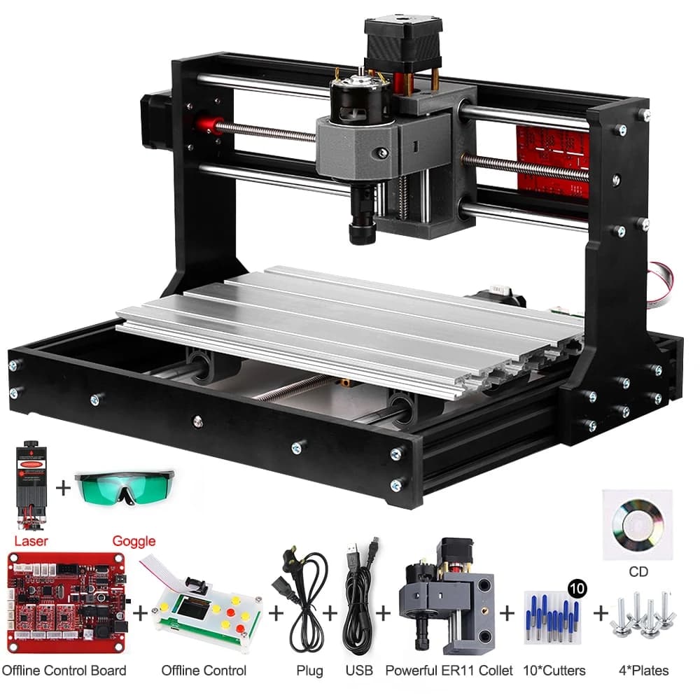 ماكينة حفر وتفريغ 3018 Pro CNC Machine 3 Axis PCB Milling Mini CNC Laser Cutter Engraving Machine | CNC Machine