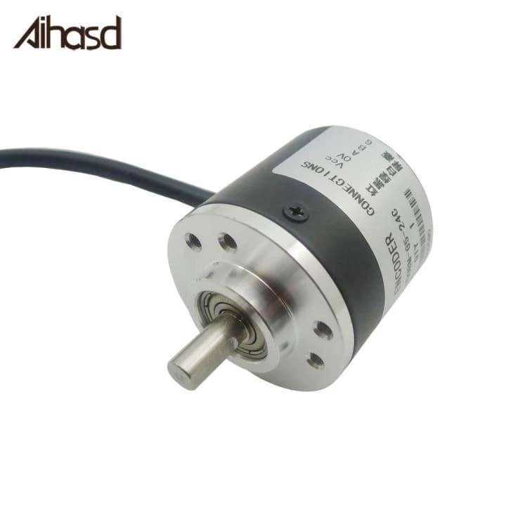 إنكودر دوار ضوئي تزايدي 360 نبضة بطورين AB بجهد 5-24V #I4 011561 | Rotary Encoder