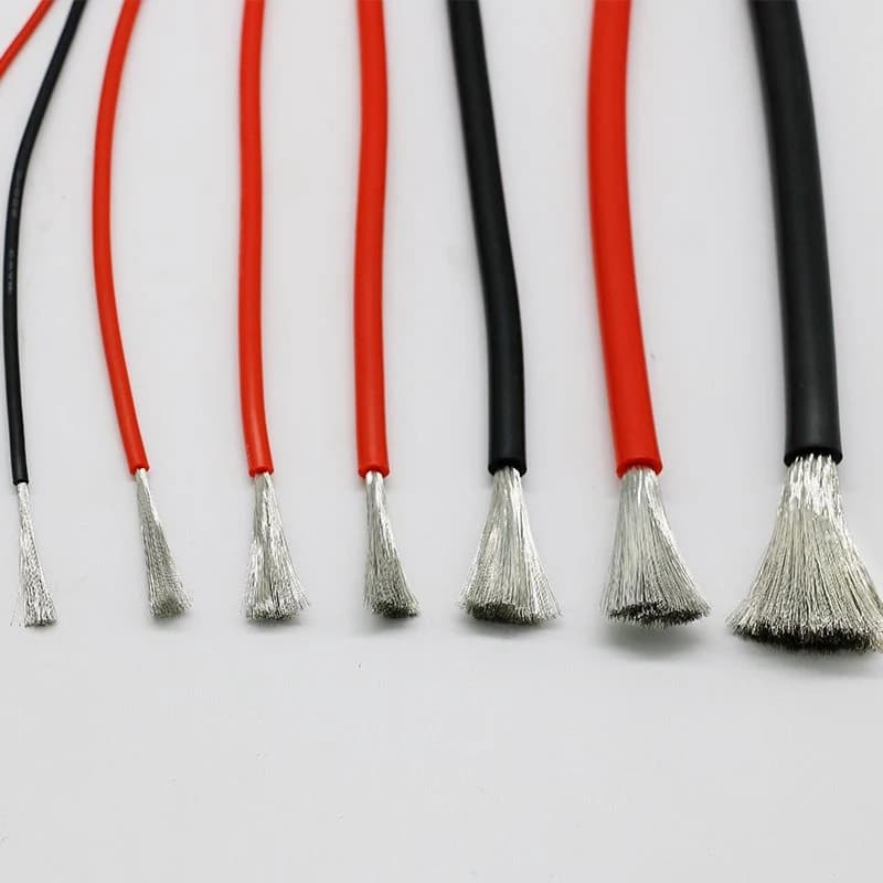واير سيليكون 2 AWG 25mm طول 1m أسود | Silicone Wire