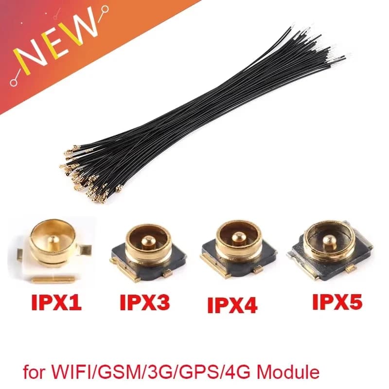 هوائي لاسلكي IPX1 U.FL بطول 12 سم بتردد 2.4G 5.8G LTE FPC بعزم 4dbi | FPC Antenna