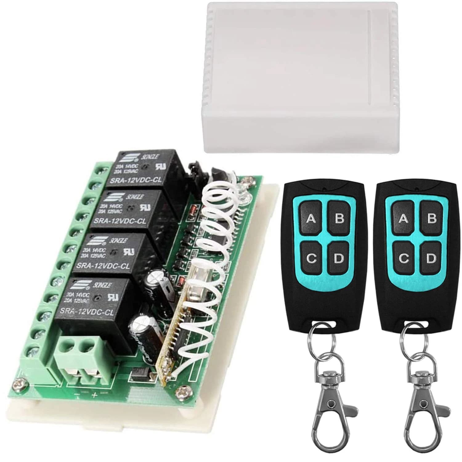 وحدة ريلاي 6 قناة DC 12V 24V مع تحكم لاسلكي RF تردد 433Mhz | Relay Module