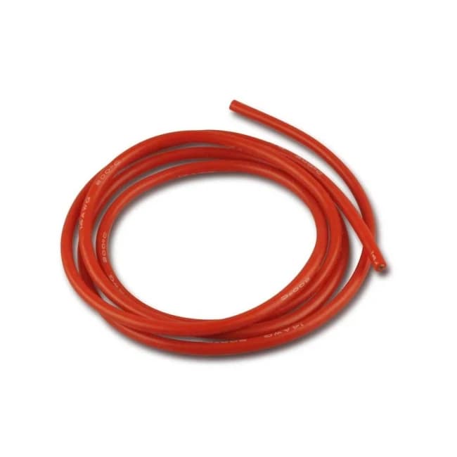 واير سيليكون 14 AWG بقياس 2.5 ملم طول 1 متر أحمر | Silicone Wire