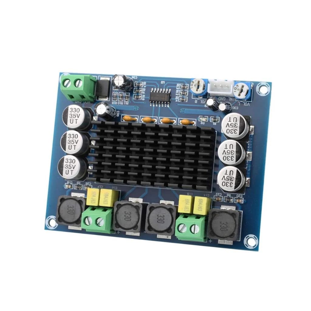 لوحة مكبر صوت ستيريو رقمي بقناتين 2X120W 12v-26v | Stereo Digital Amplifier Board