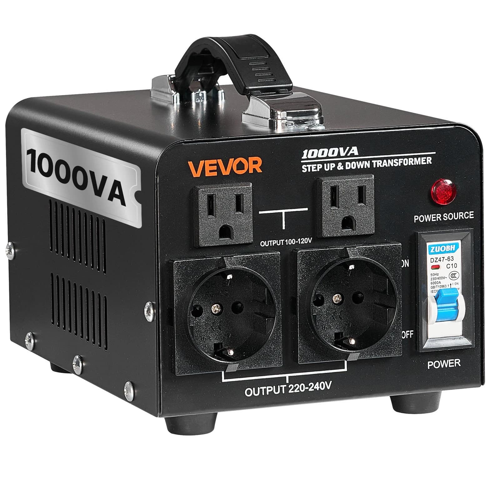 محول جهد كهربائي 1000 فولت أمبير من 220 فولت إلى 110 فولت | 1000VA Voltage Transformer