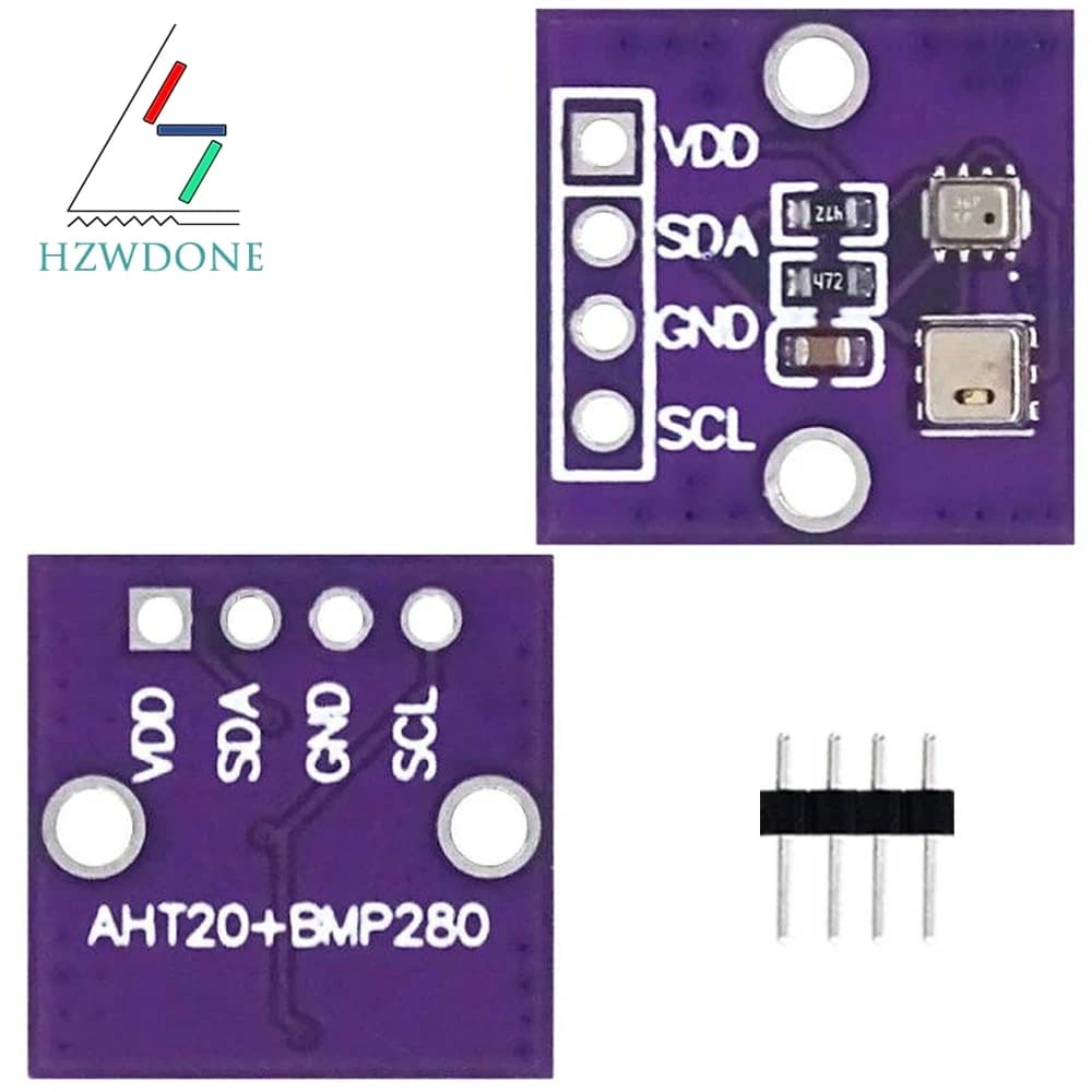 حساس رقمي عالي الدقة لدرجة الحرارة والرطوبة والضغط الجوي AHT20+BMP280 12278 | Sensor Module
