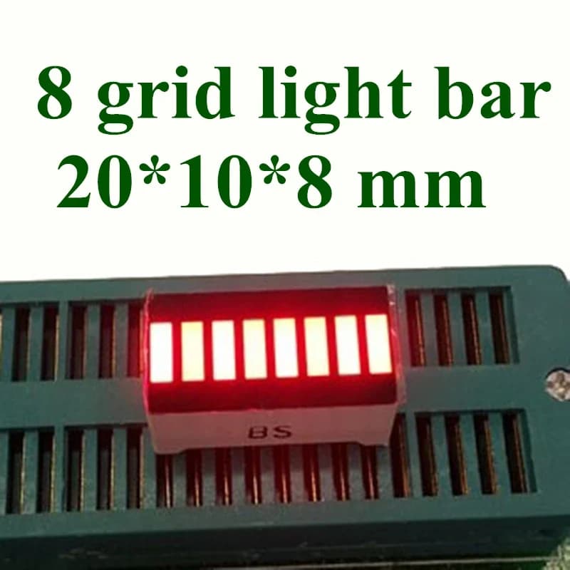 شاشة عرض LED بشريط 8 أجزاء وأرقام حمراء | 8 Segment LED Display