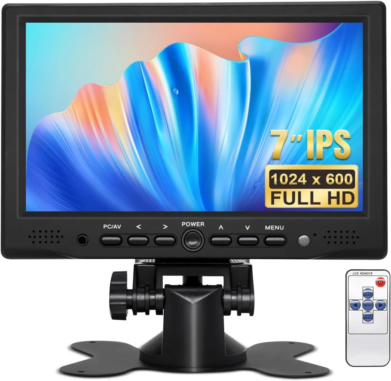 شاشة 7 بوصة HD 1024x600 TFT مع مدخل HDMI VGA AV | LCD Monitor