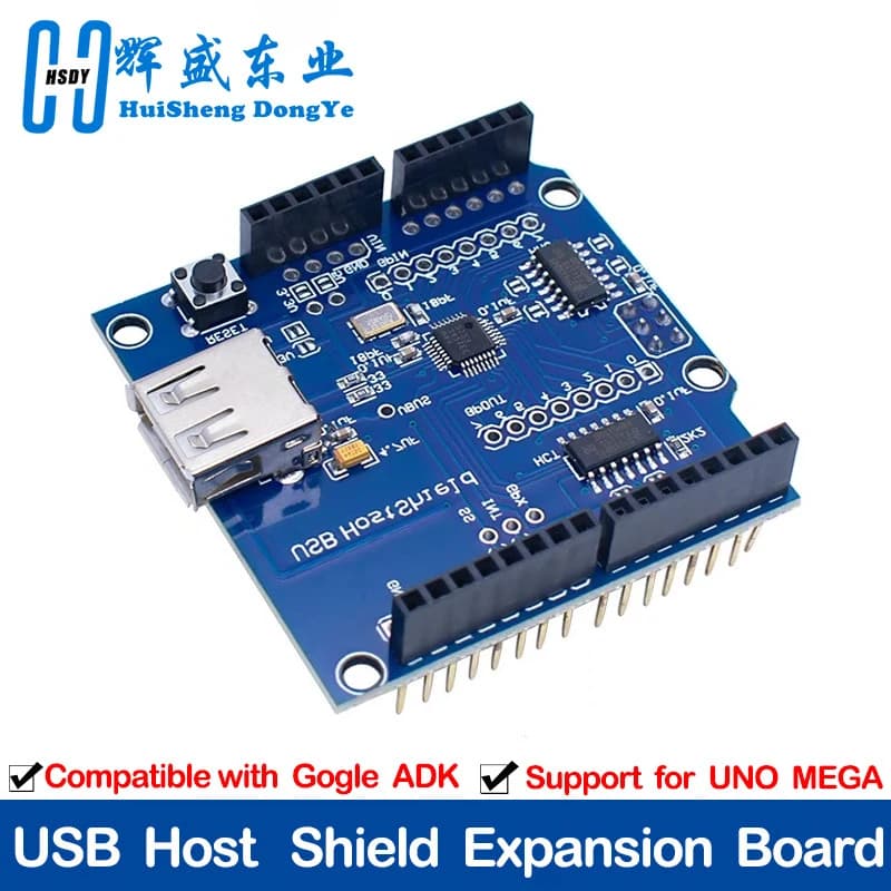 درع توسعة يو إس بي هوست 2.0 لأردوينو أونو ميجا #S2 | USB-Host Shield Expansion Board