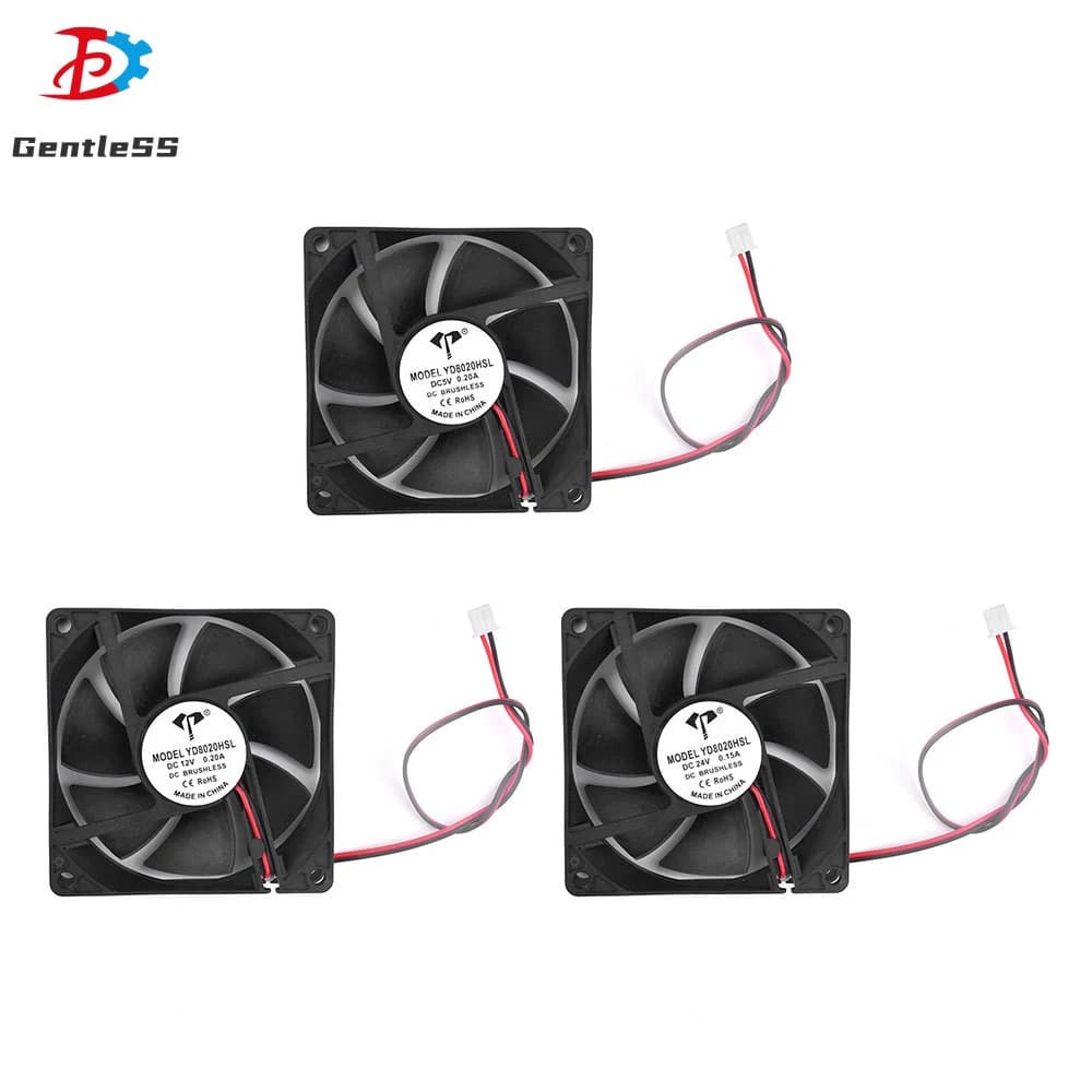 مروحة تبريد بدون براشات 2 طرف 8020 Cooling Fan Brushless Motor 2PIN 8020 | DC Cooling Fan