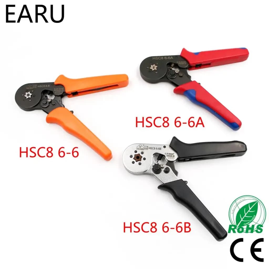 أداة كبس أطراف الأنابيب السداسية 0.25-6 مم 23-10 AWG | Hexagon Tube Bootlace Terminal Crimping Tool