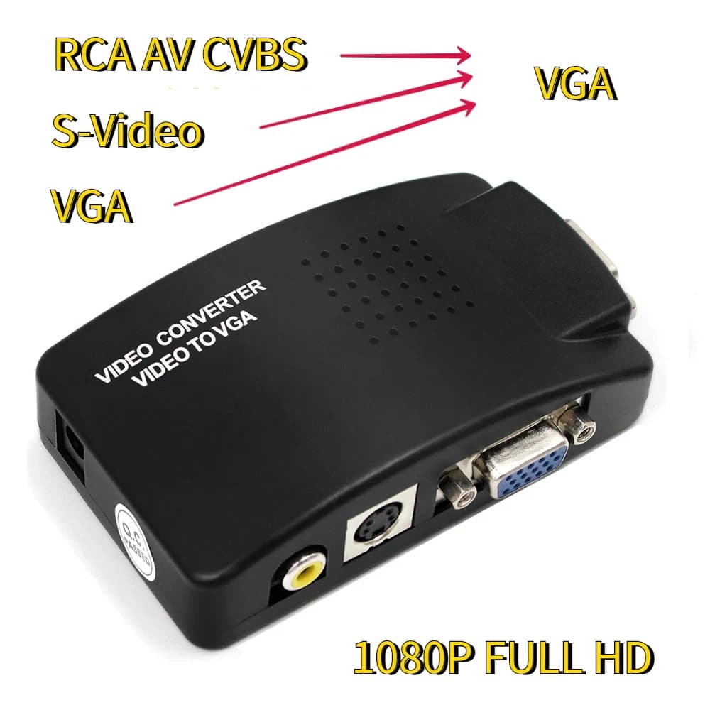محول فيديو VGA إلى AV RCA CVBS موديل EBGD0071-001 | VGA To AV Video Converter