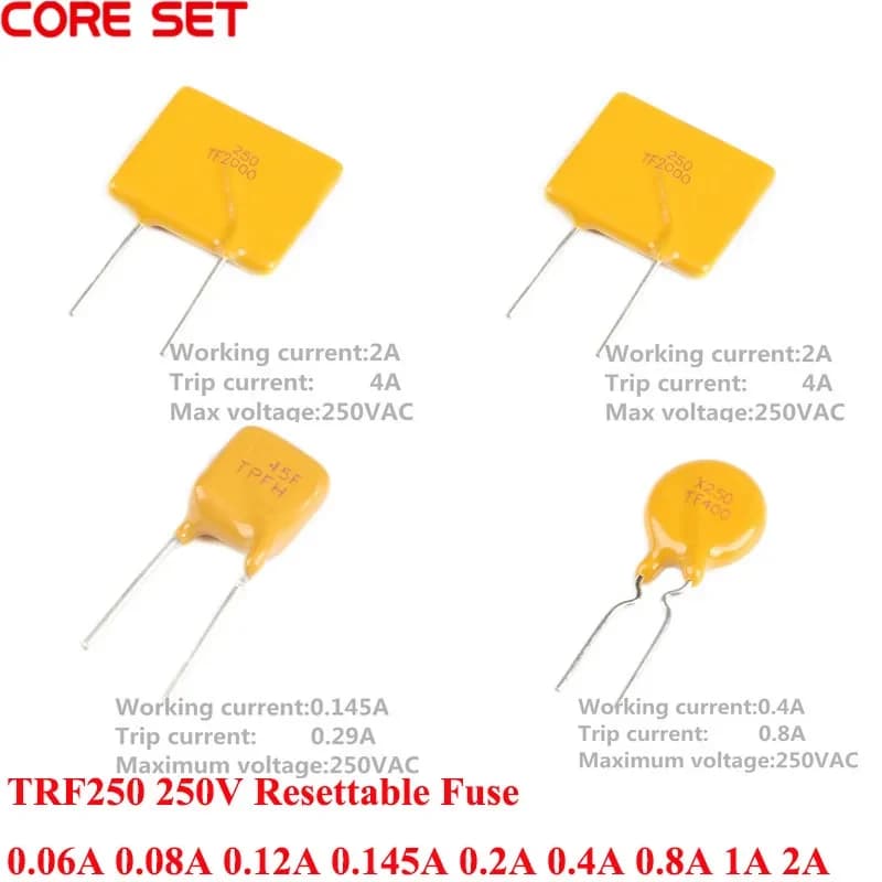 فيوز قابل لإعادة الضبط TRF250 250V 2.5A | PPTC Resettable Fuse