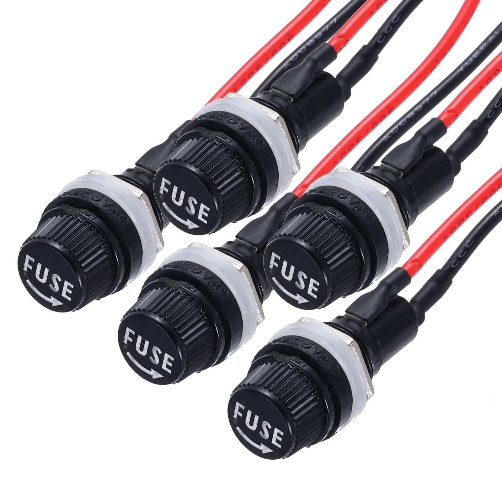 حامل مصهر AC 250V 15A مقاس 5x30mm #AA9 | Fuse Holder