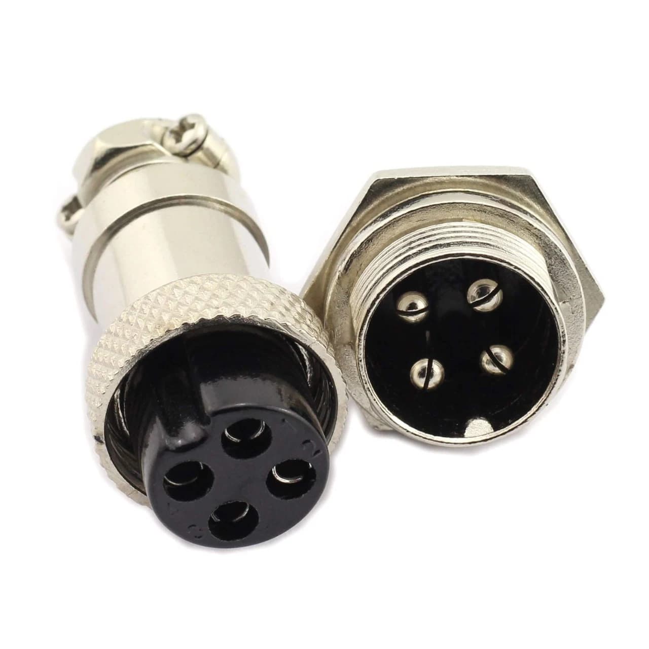 مكونات توصيل طيران دائرية GX16 4 سنون ذكر وبأنثى 16 مم | Aviation Connector Socket