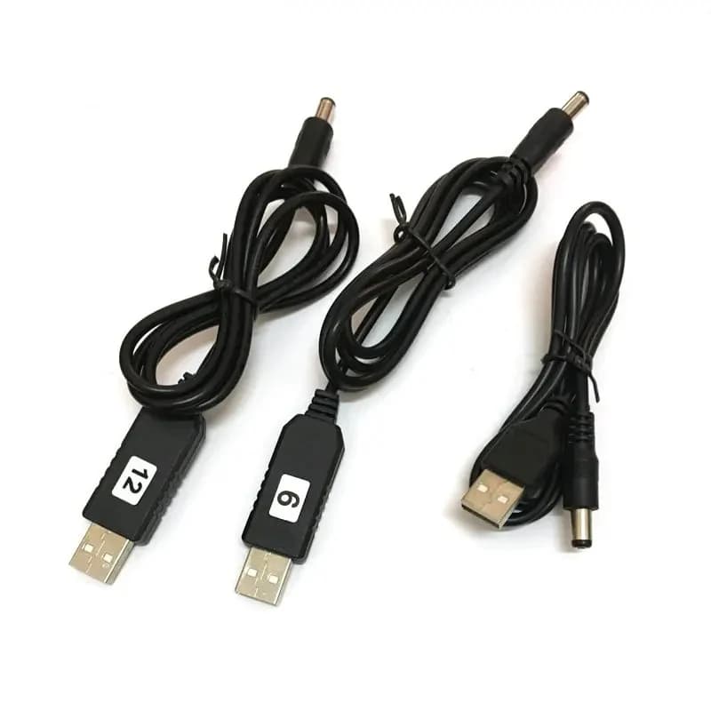 كيبل محول من USB 5V إلى 9V 1A بطول 1.3 متر ومنفذ 2.1x5.5mm | USB Adapter Cable Line