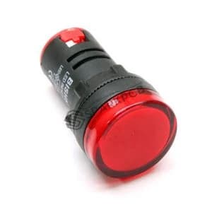 مصباح تحذير مؤشر ليد 22 ملم للتركيب على اللوحة 220 فولت أحمر | Indicator Warning Lamp