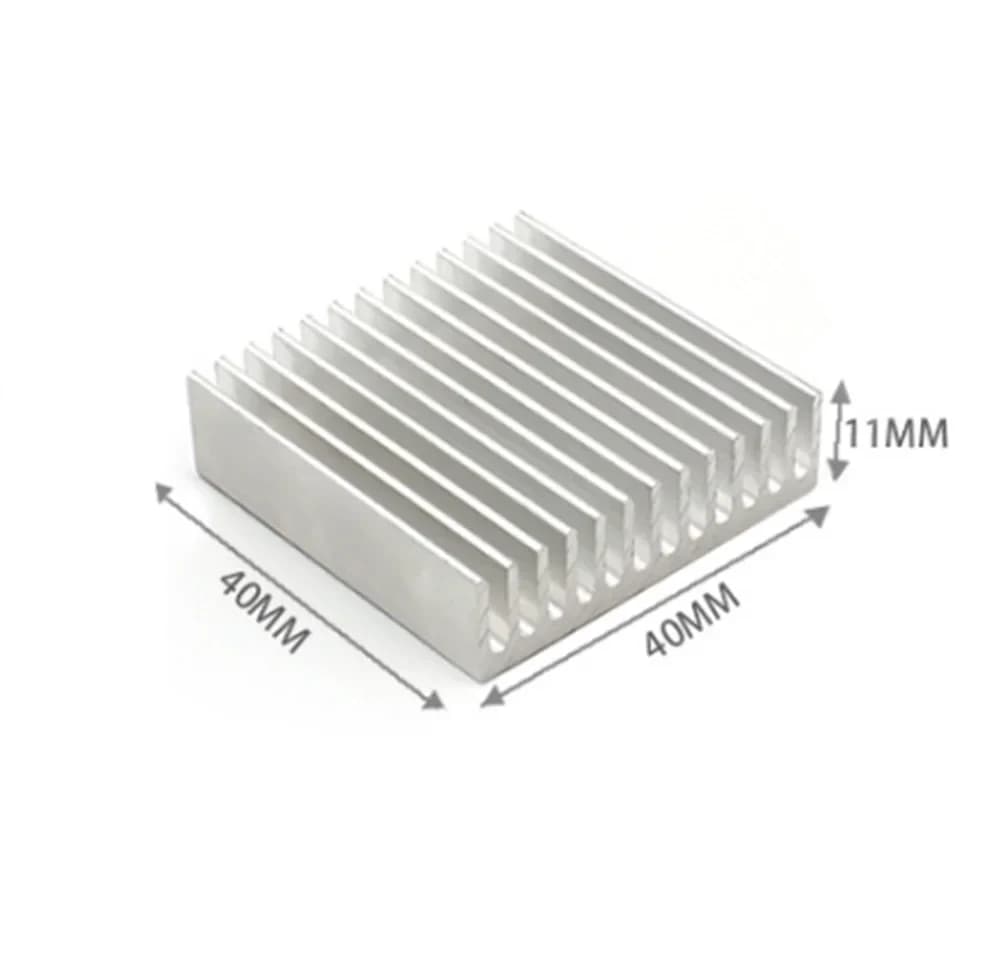مشتت حراري ألومنيوم 40x40x11 ملم | Aluminum Heat Sink