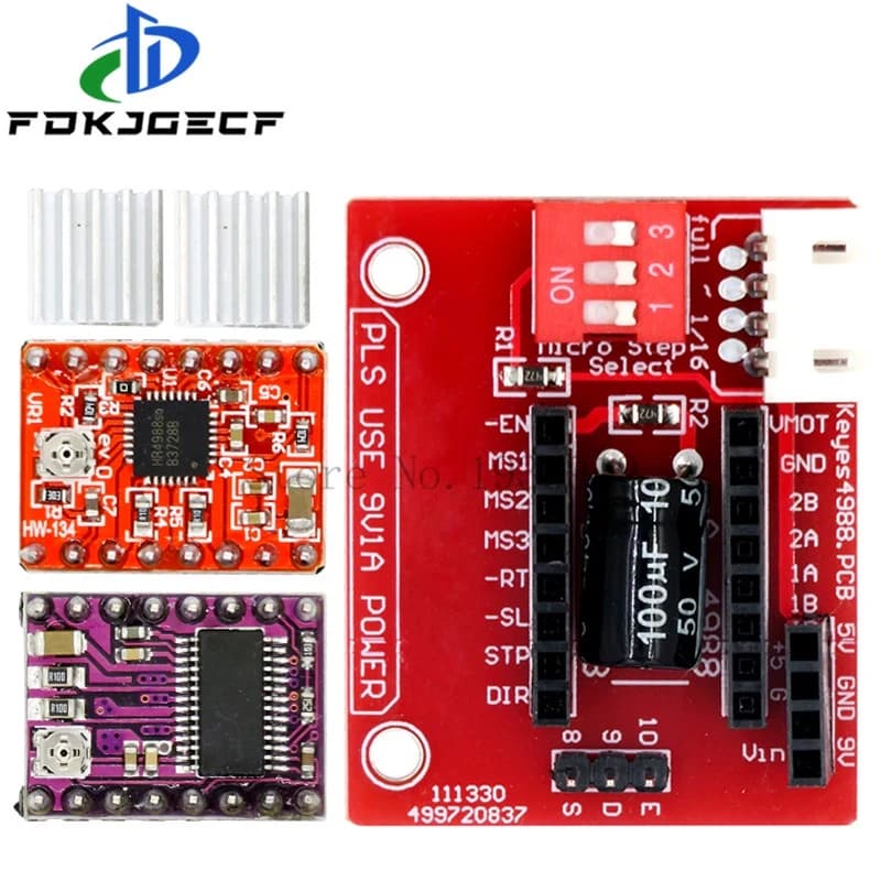 لوحة تحكم بمحرك ستيبر طابعة ثلاثية الأبعاد A4988 DRV8825 #S11 010685 | Stepper Motor Control Board