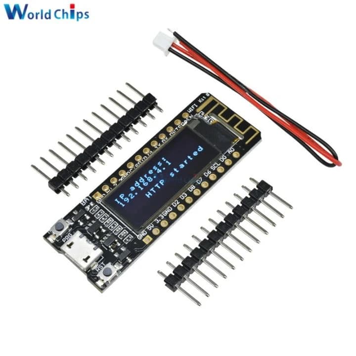 شريحة واي فاي ESP8266 مع شاشة OLED قياس 0.91 انش وذاكرة فلاش 32Mb و CP2014 #S5 011103 | WiFi Chip OLED