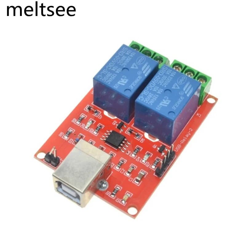 مفتاح ريلاي تحكم يو اس بي 5V قناتين للكمبيوتر والمنزل الذكي | USB Relay Control Switch