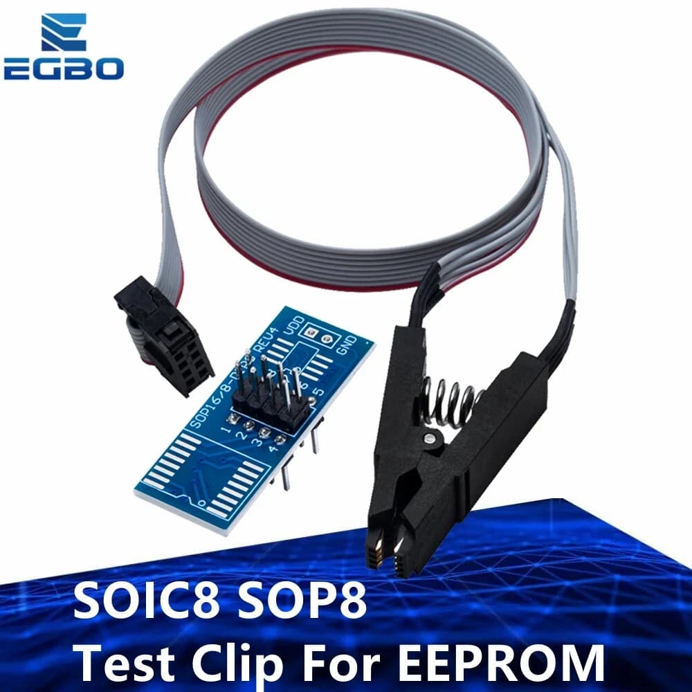 مشبك اختبار SOIC8 SOP8 عالي الجودة للذاكرة EEPROM 93CXX-25CXX-24CXX | Test Clip