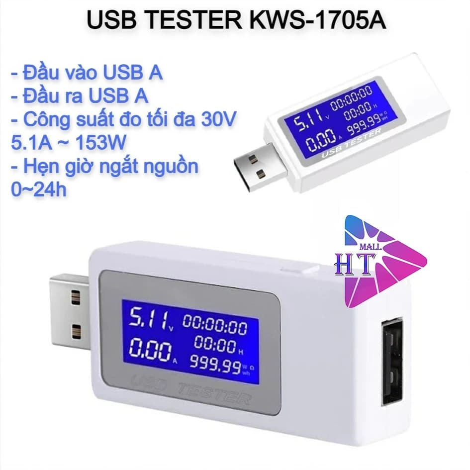 فاحص يو اس بي KWS 1705A Mini USB Tester 011032 | USB Tester