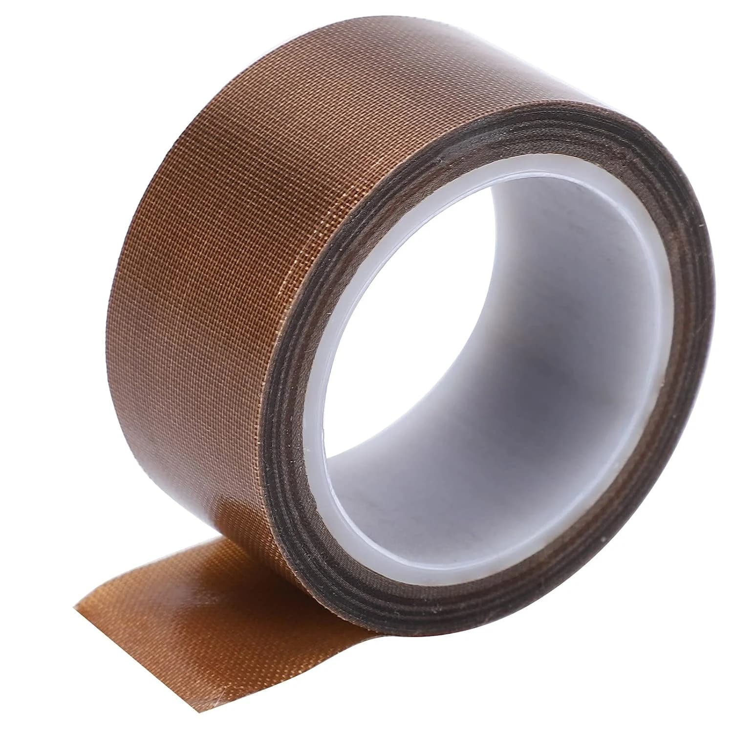 شريط تفلون فايبر جلاس مغطى بي تي إف إي عالي الحرارة 38مم في 10م سمك 0.13 | PTFE Coated Fiberglass Teflon Tape