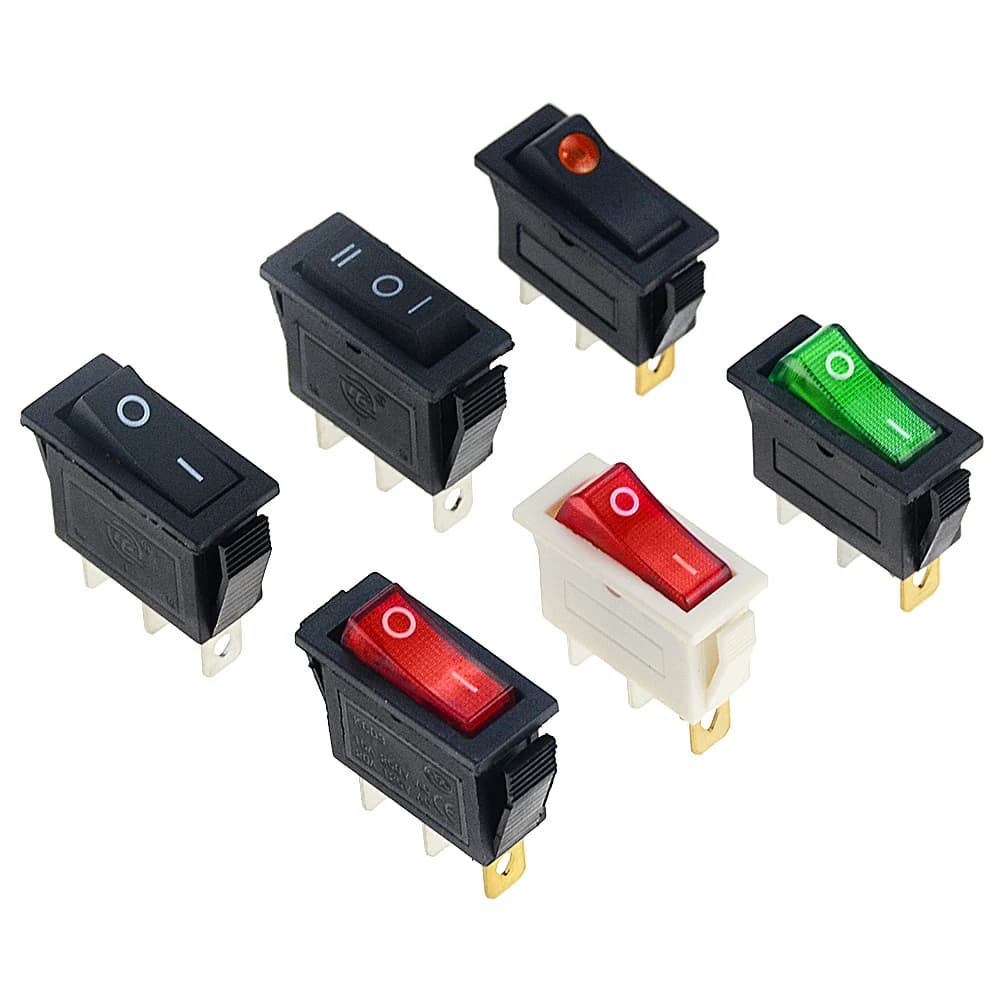 مفتاح تشغيل روكر KCD3 وضعين 16 أمبير 250 فولت 30×13.5 ملم | Rocker Switch