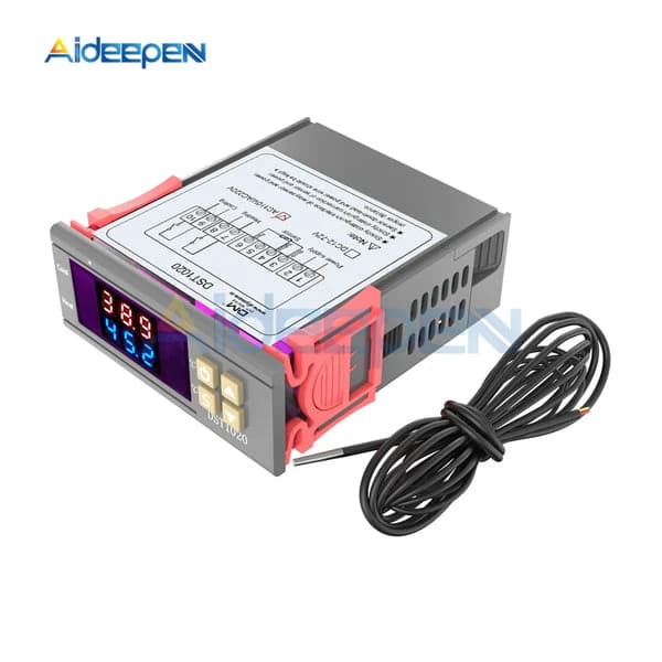 منظم حرارة رقمي AC 220V مع حساس مقاوم للماء DS18B20 طراز DST1020 X13072 | Digital Temperature Controller