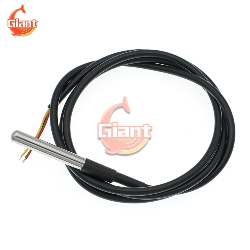 حساس حرارة مقاوم للماء DS18B20 مع كابل 3 متر | Waterproof Temperature Sensor Probe
