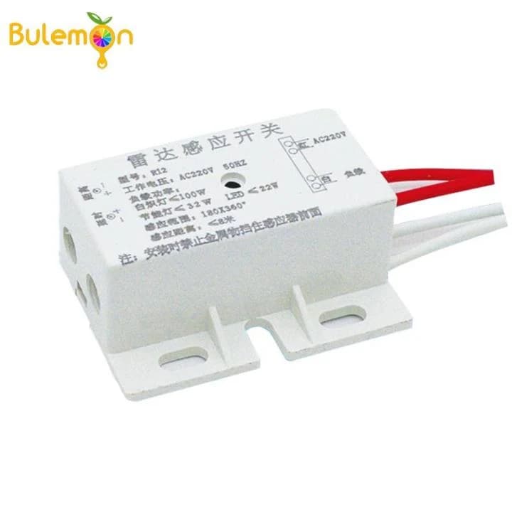 حساس حركة جسم الإنسان رادار الميكروويف AC 220V 50Hz بمدى قابل للتعديل 4-8M ووقت 10-70S GXBE0038-001 | Microwave Radar Motion Sensor