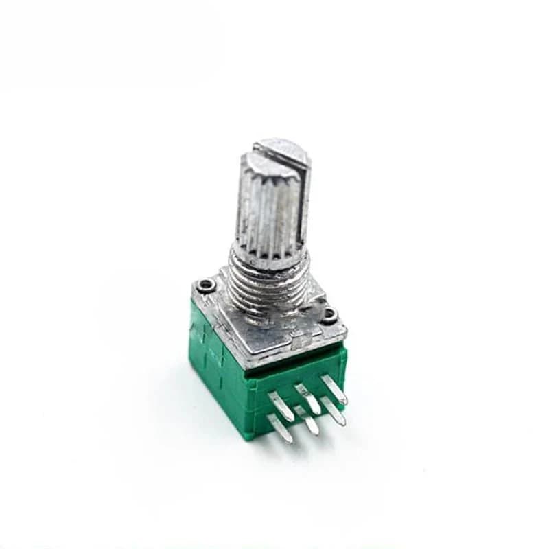 مقاومة متغيرة صوتية RK097G بـ 6 أطراف وعمود 15 ملم 100 كيلو | Potentiometer