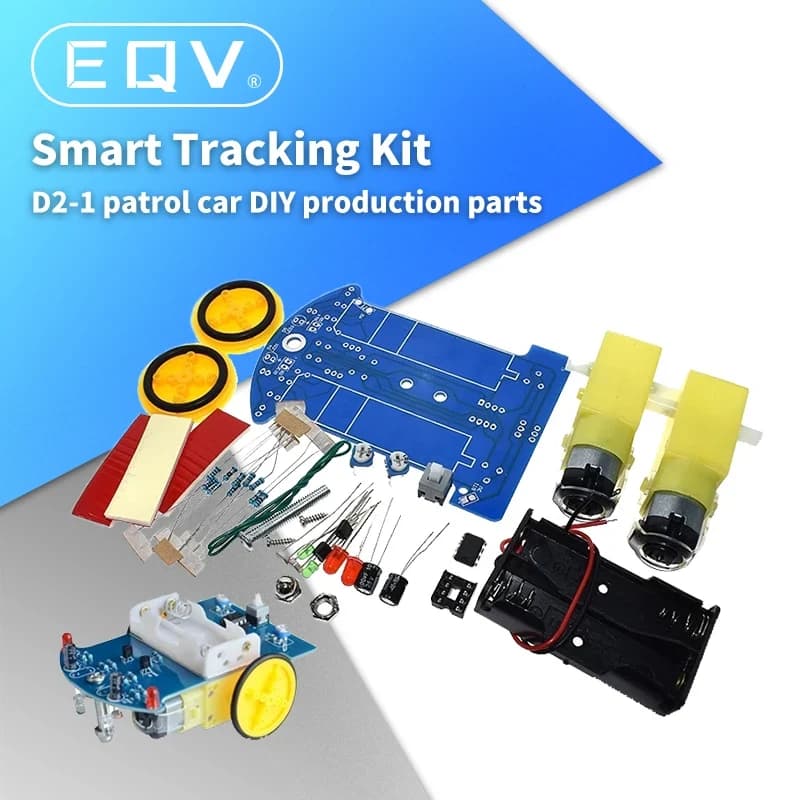 طقم سيارة ذكية لتتبع الخط D2-1 DIY Kit #DD7 011104 | Smart Car Kit