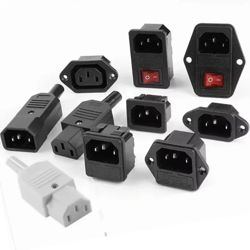 مخرج طاقة AC Power Panel Socket PDU UPS Rewirable Wiring Plug 10A 250V AC-04 | AC Power Panel Socket