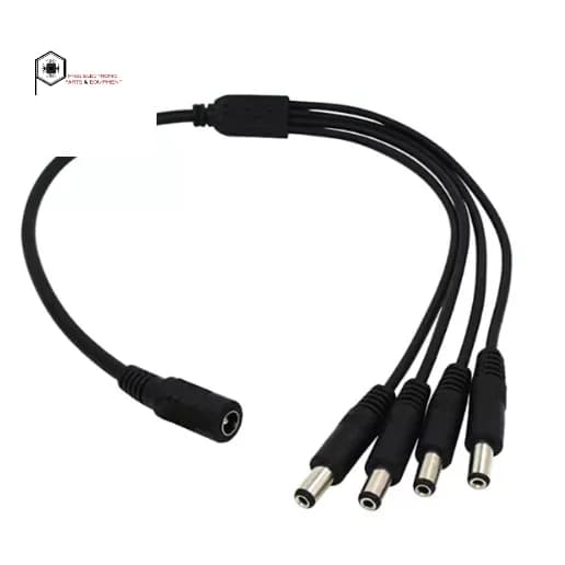 محول مقسم طاقة تيار مستمر 12 فولت 4 مداخل (1 أنثى إلى 4 ذكر) | Power Supply Adapter