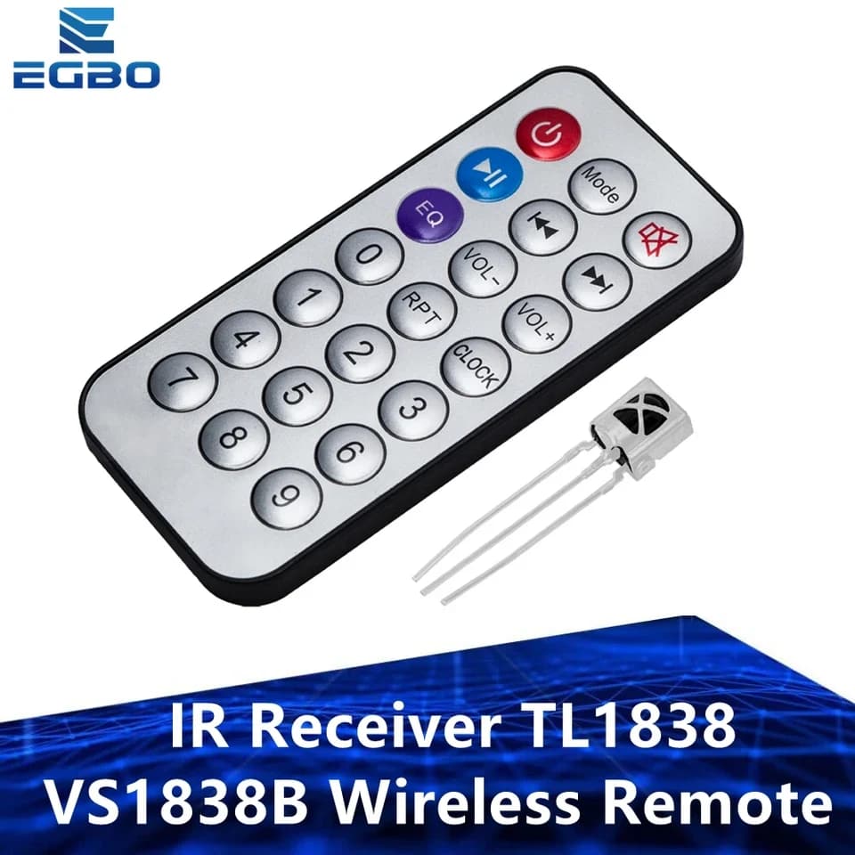 مستشعر تحكم عن بعد بالأشعة تحت الحمراء TL1838 VS1838B 12274 | Infrared Remote Control Receiver Module