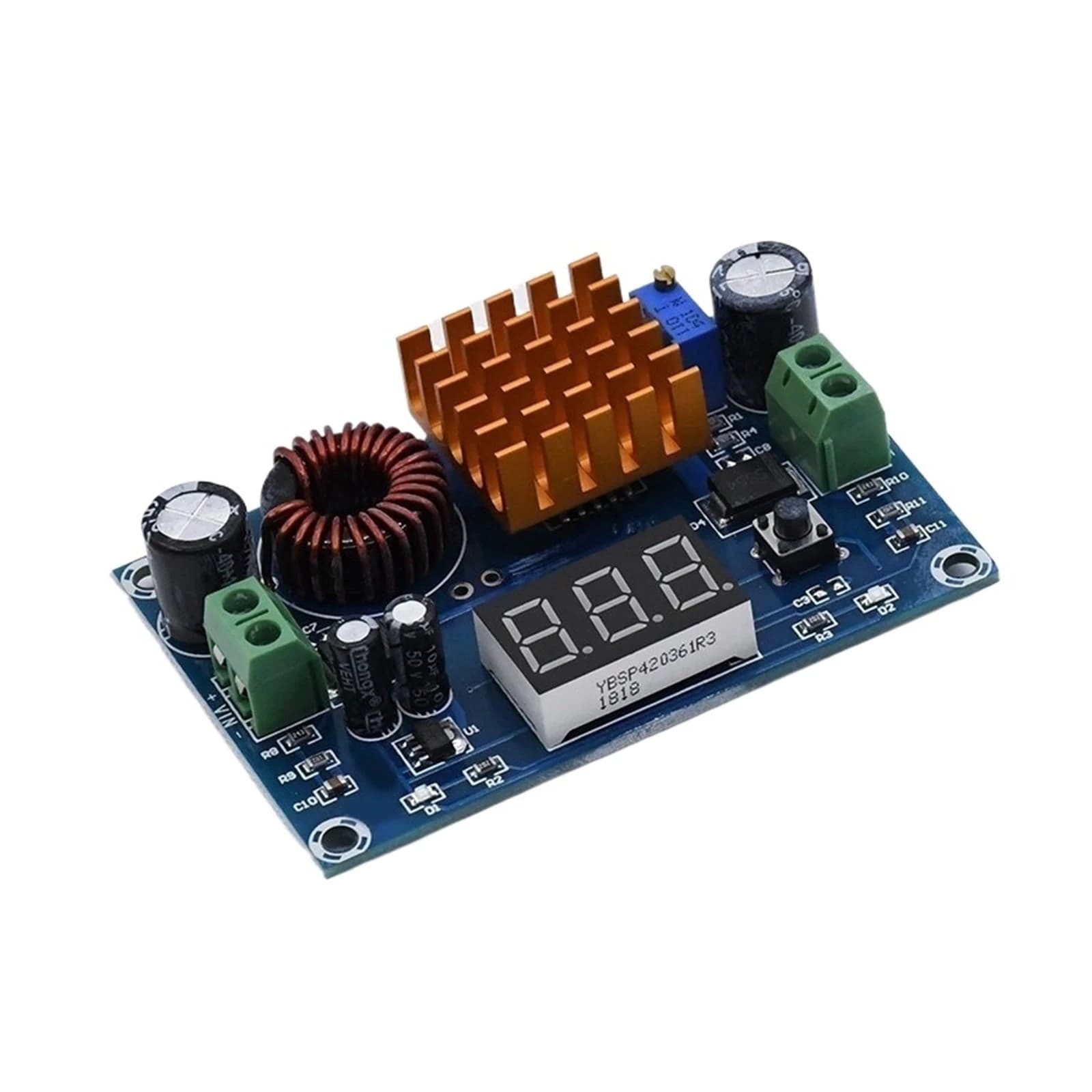 محول رافع للجهد 3V-35V إلى 5V-45V 5A مع شاشة رقمية X13713 | DC-DC Boost Converter