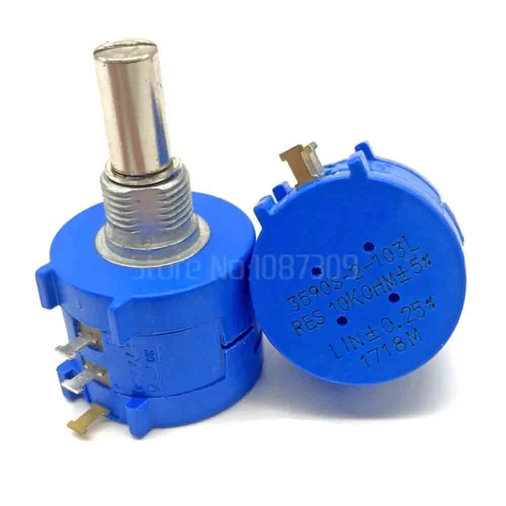 مقاومة متغيرة دقيقة Precision Multiturn Potentiometer 10 Ring #T5 | Potentiometer