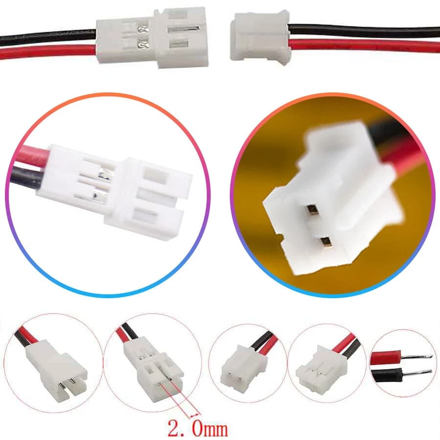 وصلة كابل JST PH2.0 بـ 2 دبوس بطول 200MM | Connector Cable