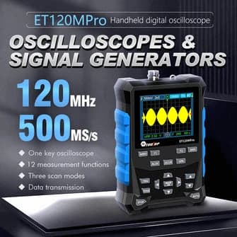 جهاز راسم إشارة رقمي محمول ET120M 120MHz 500MS/s | Digital Oscilloscope