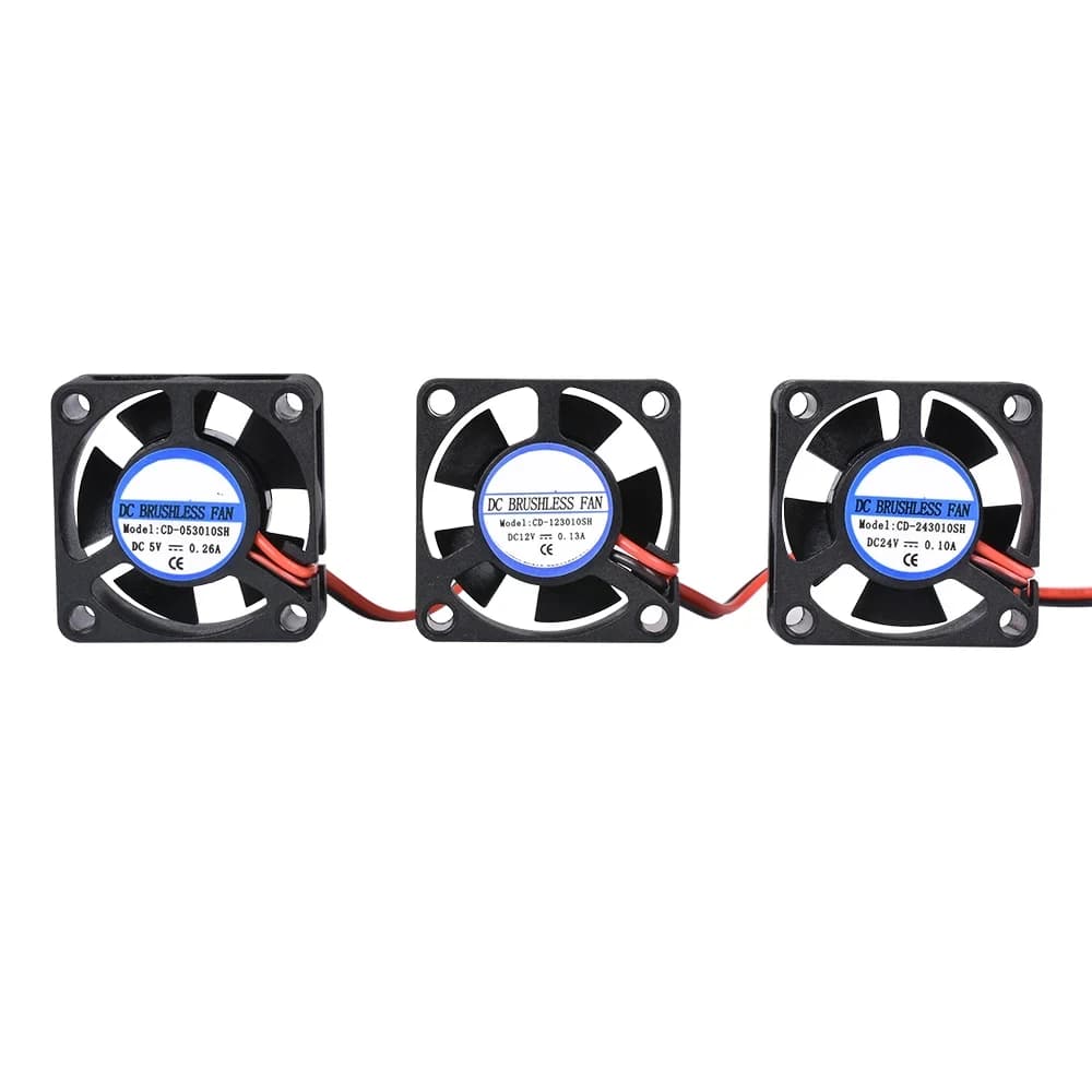 مروحة تبريد Fan 3010 بـ 2 طرف بحجم 30x30x10 mm بجهد 12V موديل Z-JL0089B | Cooling Fan