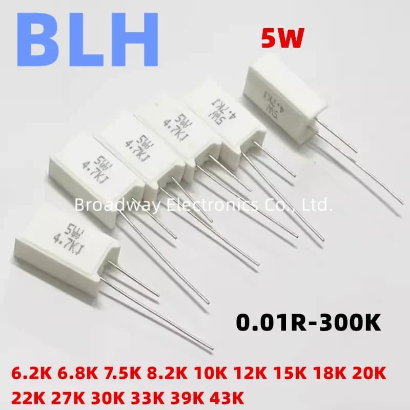 مقاومات أسمنتية 5 واط 6.8 كيلو | Cement Resistors