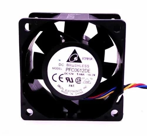 مروحة تبريد DELTA PFC0612DE بجهد 12V وتيار 1.68A مقاس 60x60x38mm | Cooling Fan