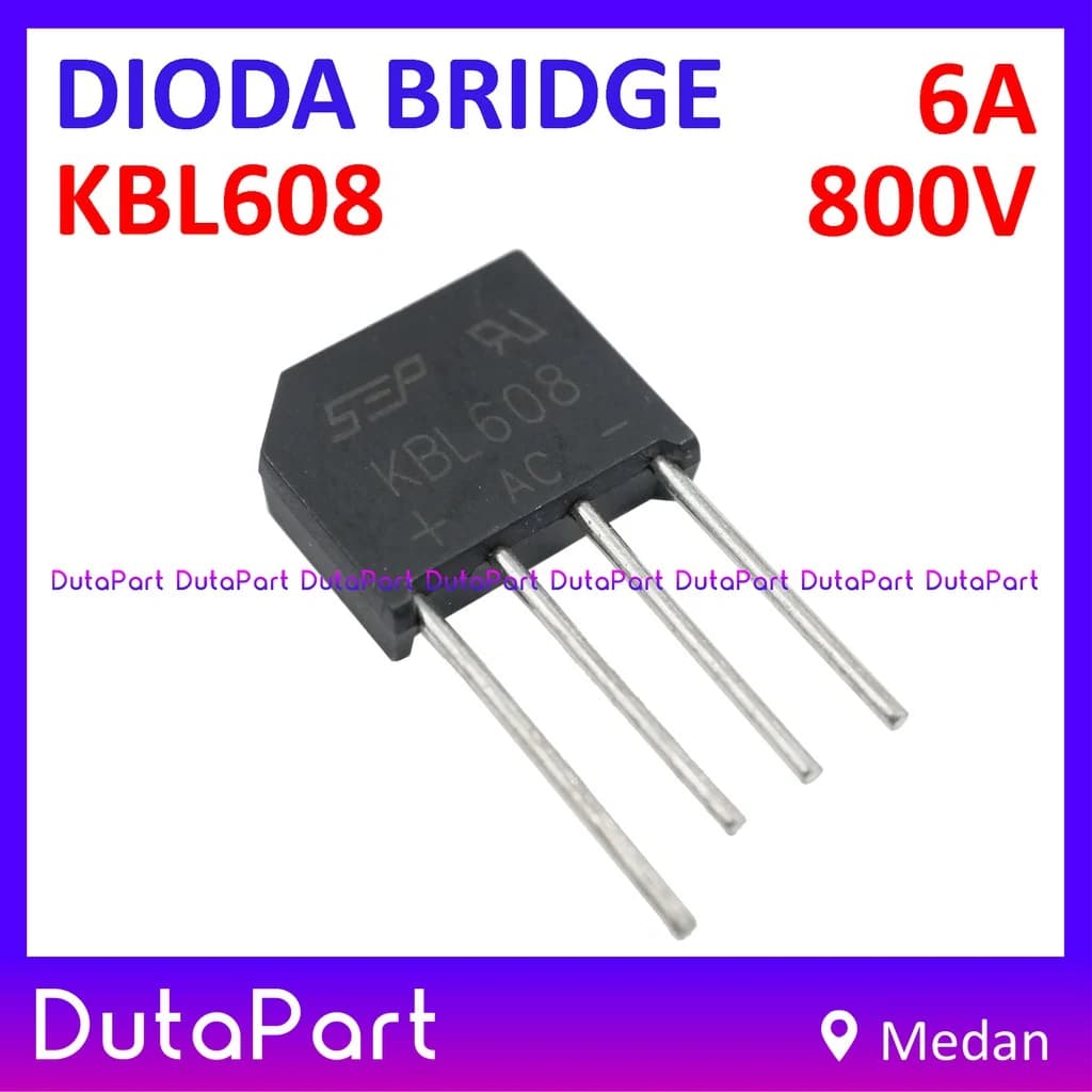 قنطرة توحيد ديود KBL608 بقوة 800 فولت 6 أمبير | Diode Bridge Rectifier